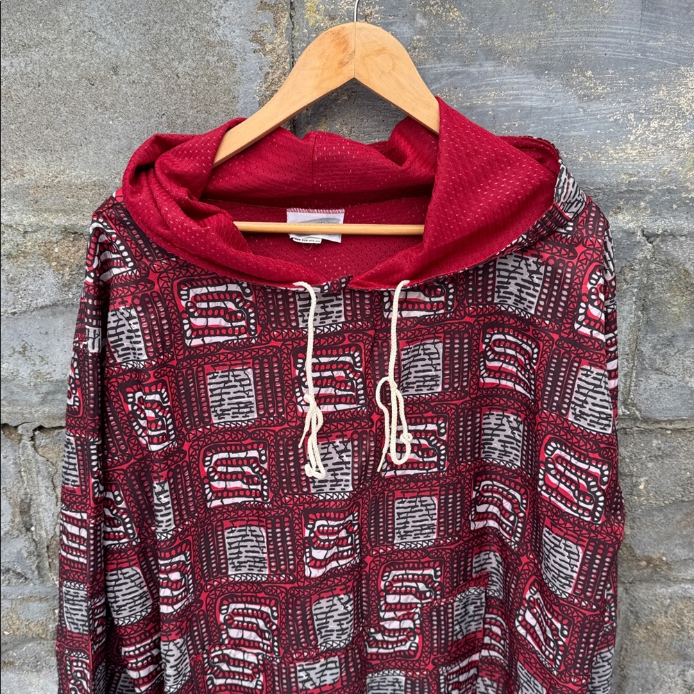 Vintage CP & Company Anorak Windbreaker Jacket XL Red Geometric Streetwear Skate